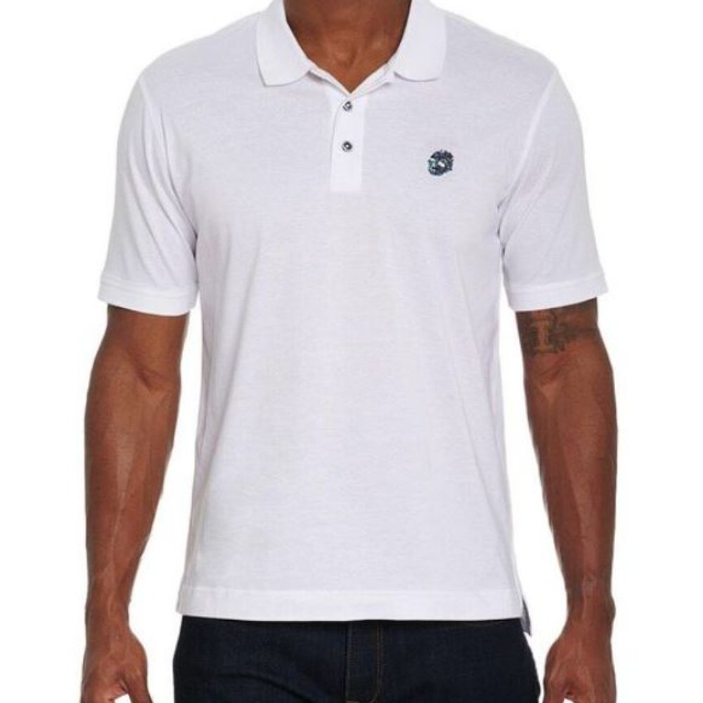 Robert Graham Stone Trail Knit Polo Shirt - White